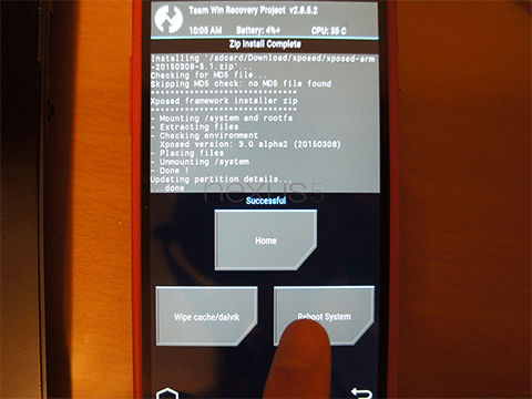 Nexus 5 Androdi 5.1 Xposed Framework をインストールする。06